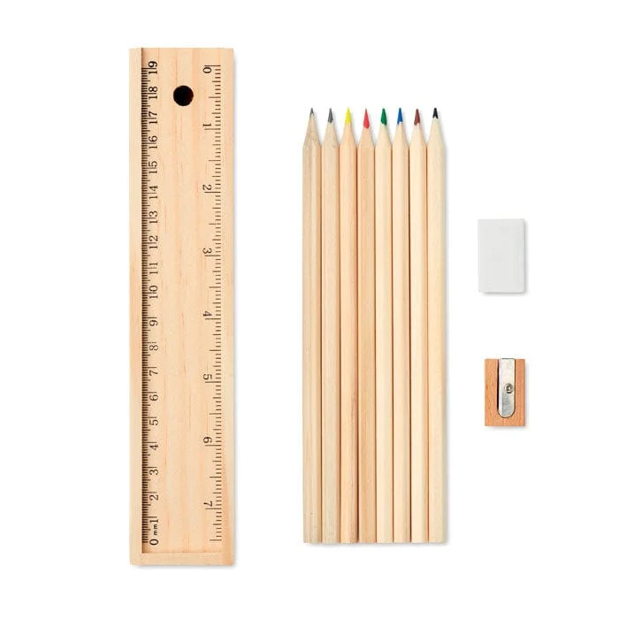 Set 12 penne in box di legno
