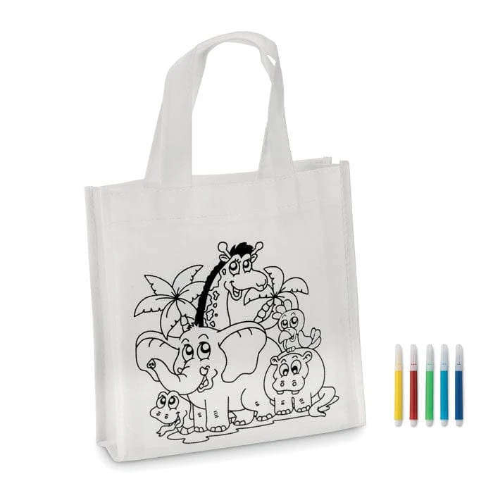 Mini borsa shopper da colorare