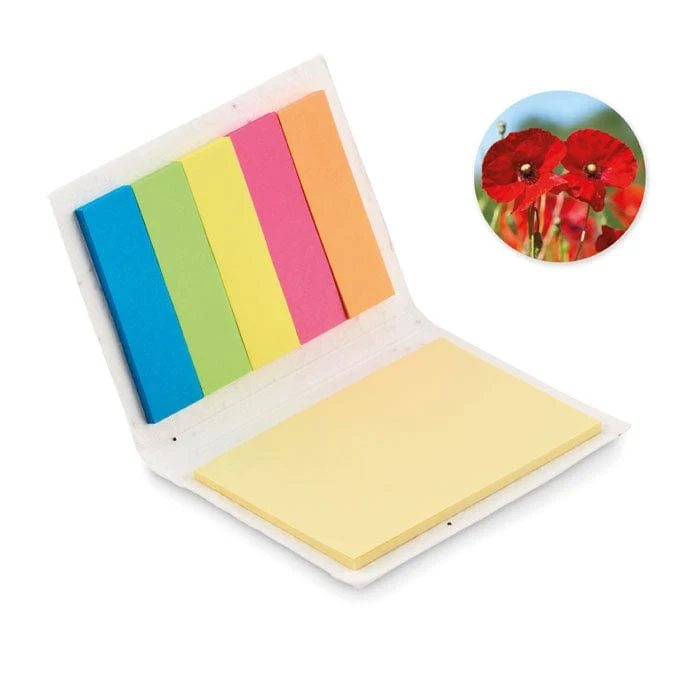 Set memo in carta con semi
