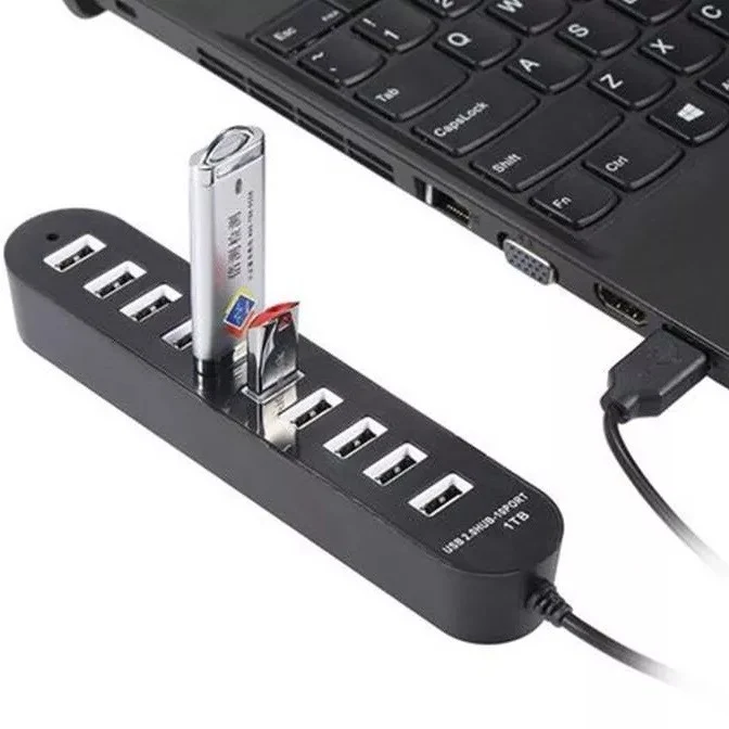 Ciabatta Hub Usb 8 Porte 1tb Multipresa Pendrive Pc Stazione Ricarica Smartphone