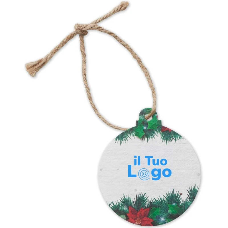 Decorazione pallina in carta piantabile