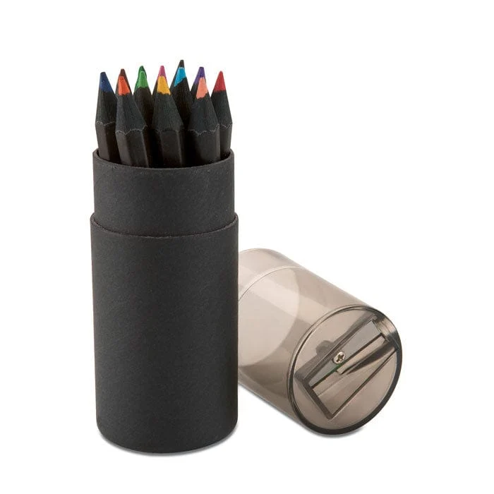 Set 12 matite colorate con temperino