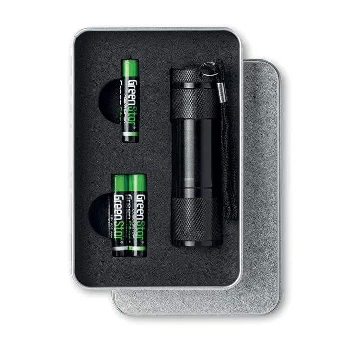 Torcia LED confezione latta