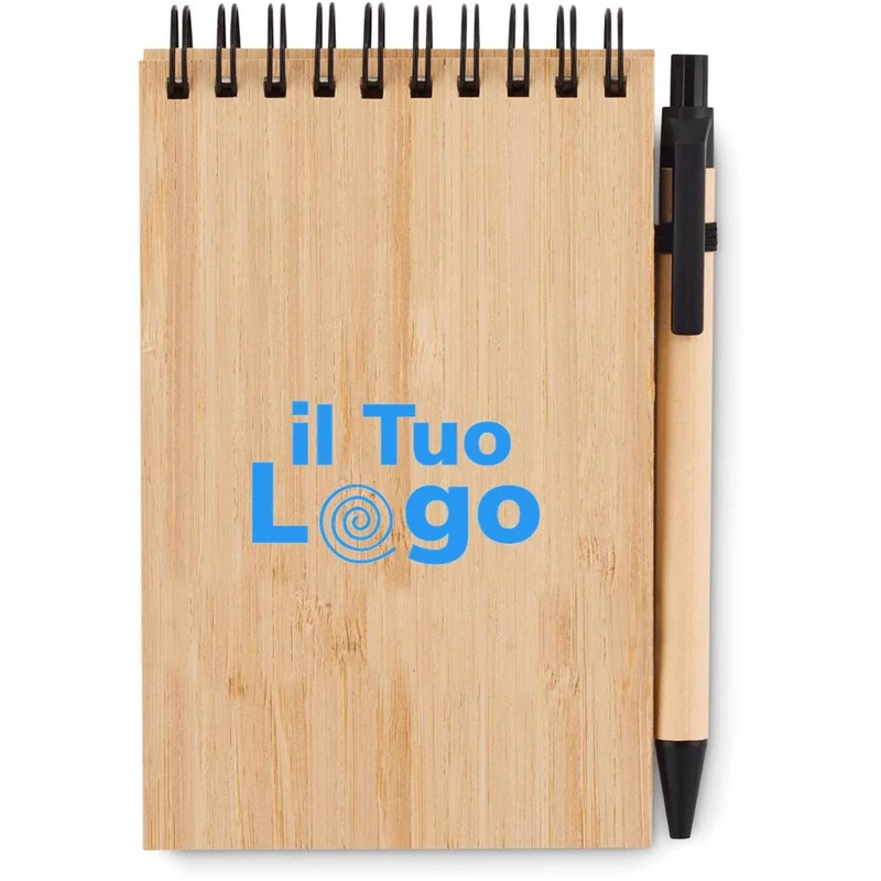 Set quaderno A6 in bamboo