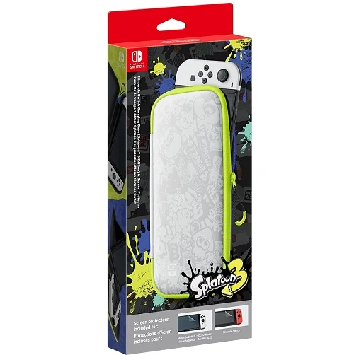 Nintendo Switch Splatoon 3 Kit Custodia + Pellicola Limited Edition Cover Oled