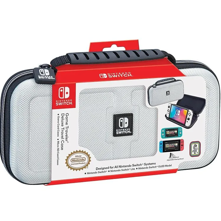 Nintendo Switch Deluxe Travel Case Custodia Metallic Silver Compatib. Oled/Lite