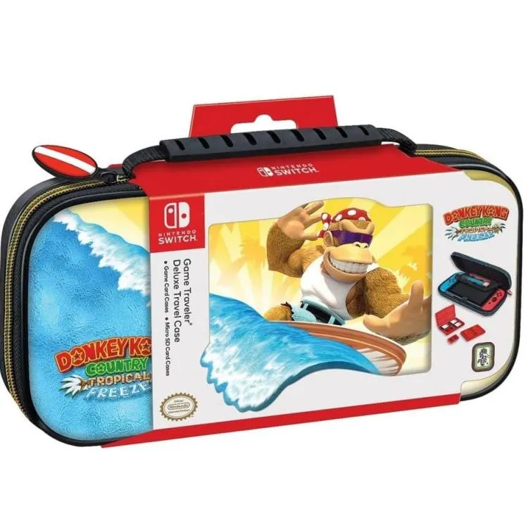 Nintendo Switch Deluxe Travel Case Custodia Donkey Kong Contry T Comp. Oled/Lite